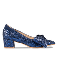 Bow pump in sparkling glitter