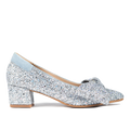 Bow pump in sparkling glitter