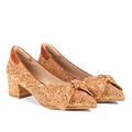 Bow pump in sparkling glitter