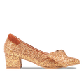 Bow pump in sparkling glitter