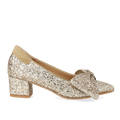 Bow pump in sparkling glitter