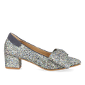 Bow pump in sparkling glitter
