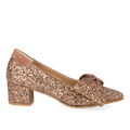 Bow pump in sparkling glitter