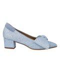 Bow pump in sparkling glitter