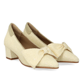 Bow pump in sparkling glitter