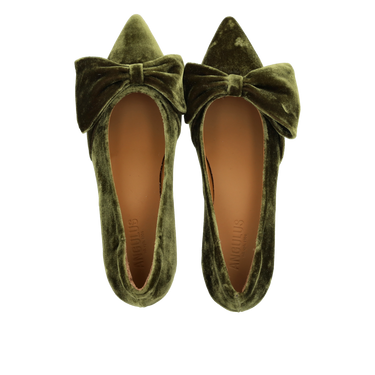 Bow pump in soft velvet
