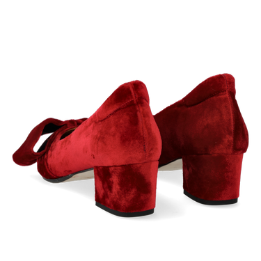 Bow pump in soft velvet