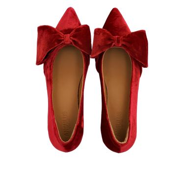 Bow pump in soft velvet