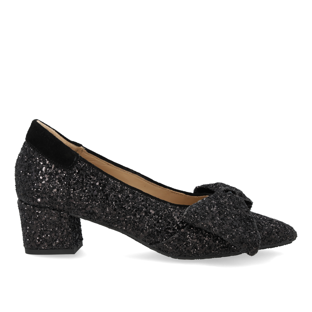 Bow Pump in Sparkling Glitter