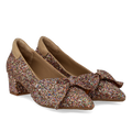 Bow Pump in Sparkling Glitter