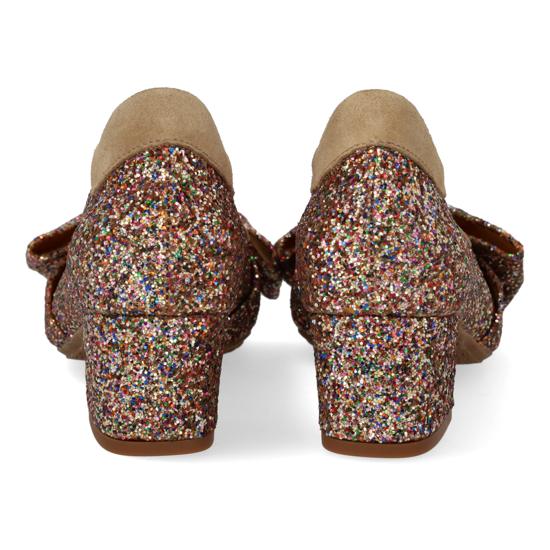 Bow Pump in Sparkling Glitter