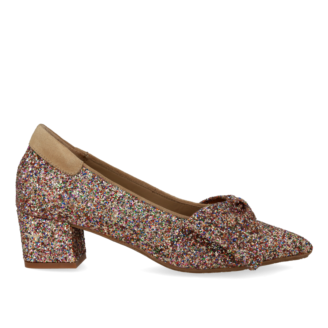 Bow Pump in Sparkling Glitter