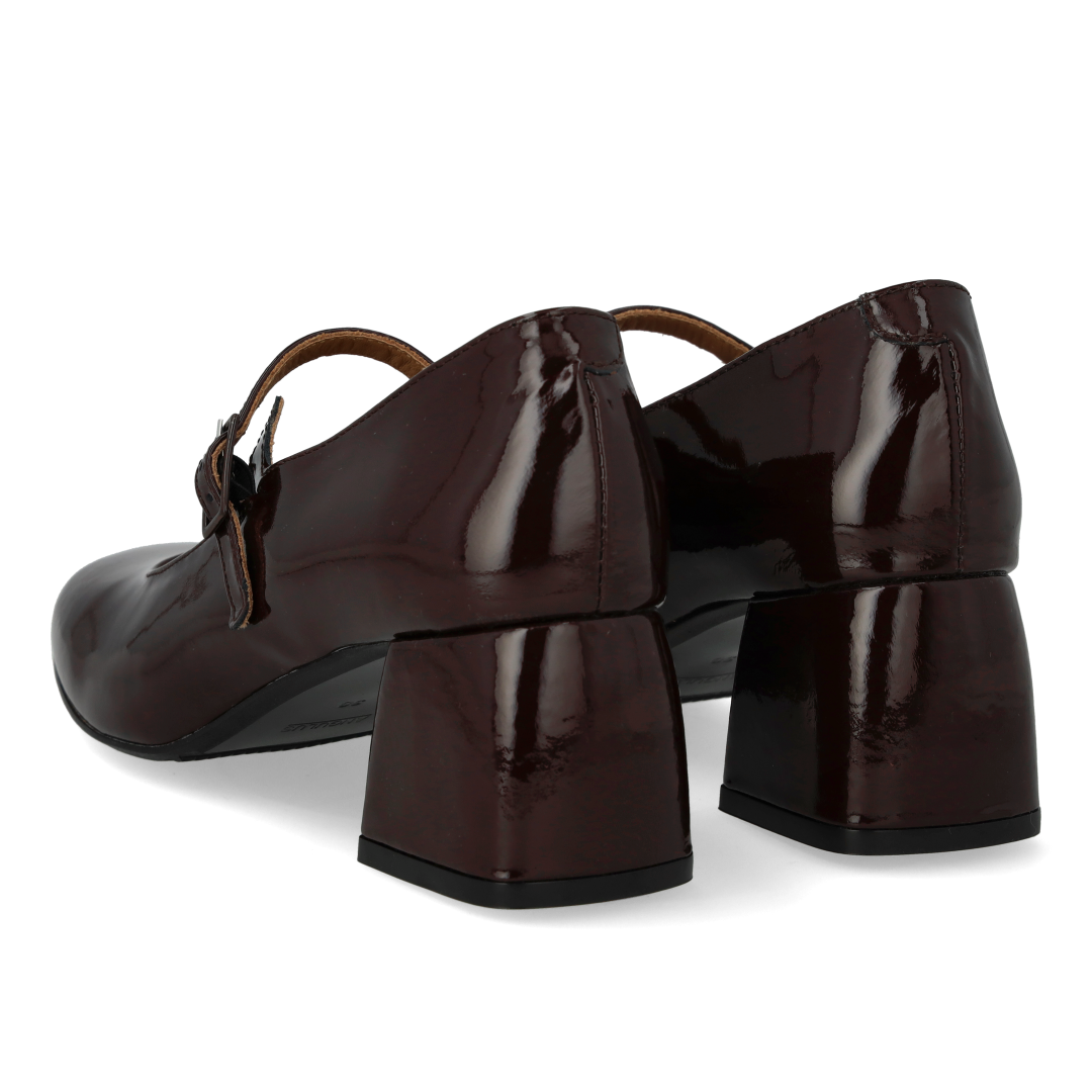 mary janes with sculptural heel
