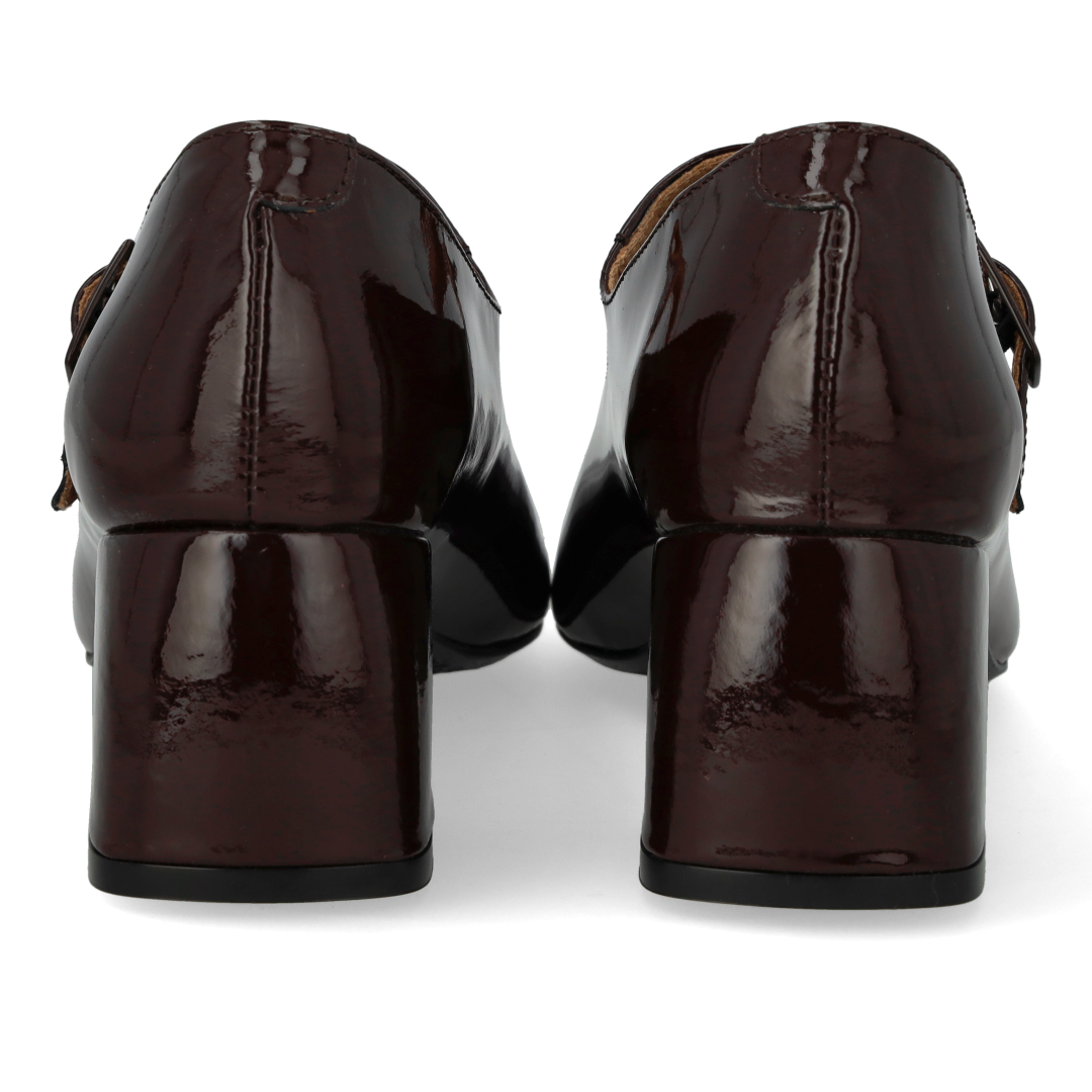 mary janes with sculptural heel