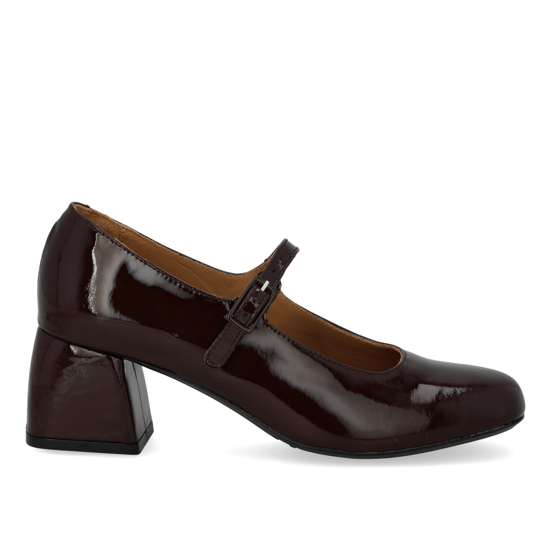 mary janes with sculptural heel