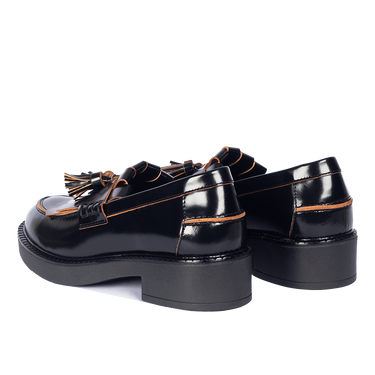 Chunky Penny loafer with fringe and tassel detail