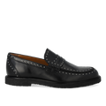 Classic penny loafer with decorative silver studs