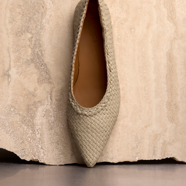 Hand-braided ballerina with a pointed toe