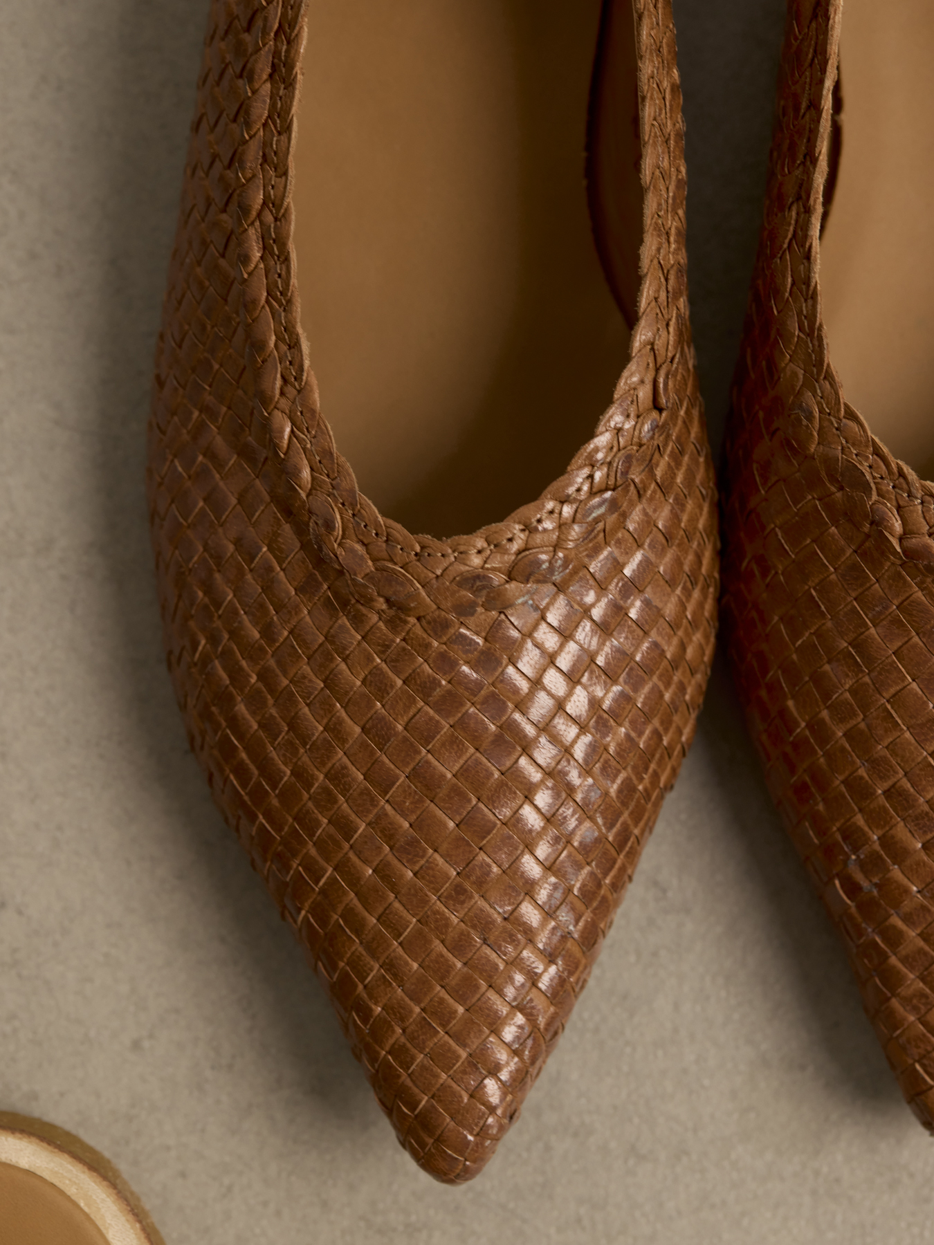 Hand-braided ballerina with pointed toe