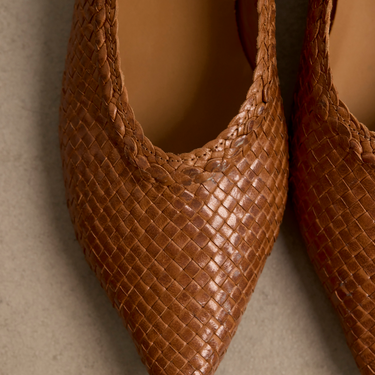 Hand-braided ballerina with a pointed toe