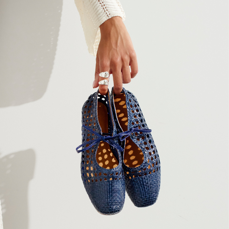 Soft hand-braided ballerina with bow detail