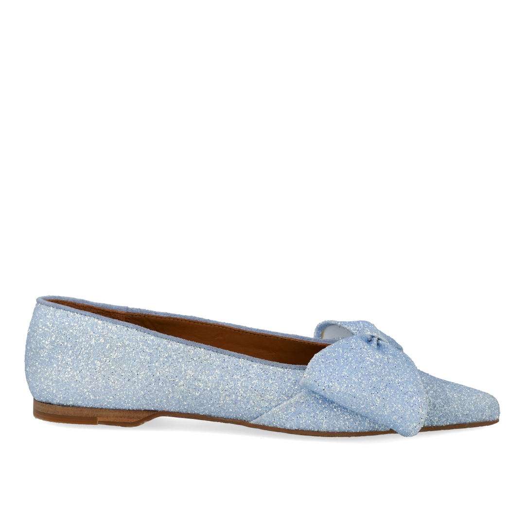 bow ballerinas in sparkling glitter