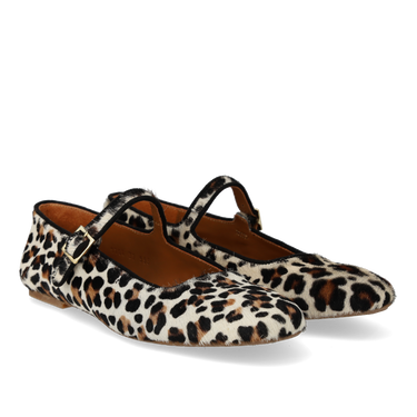 Mary Jane ballerina in pony-fur