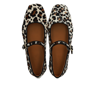 Mary Jane ballerina in pony-fur