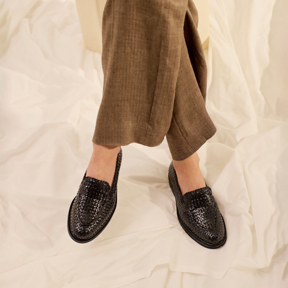 Handwoven penny loafer