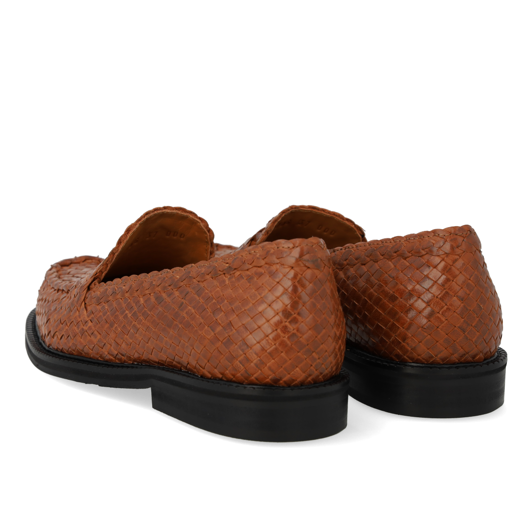 Hand-braided penny loafer