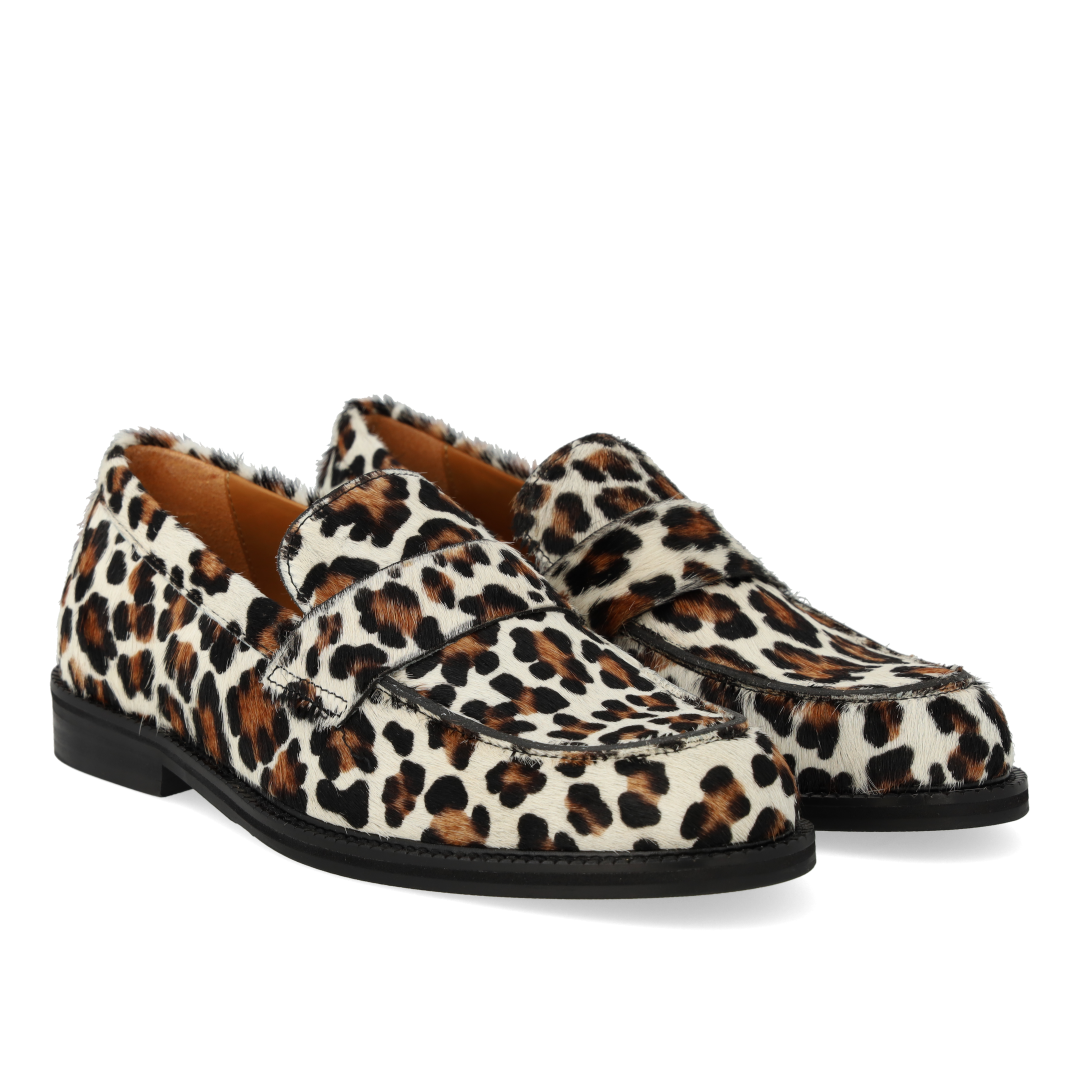 Classic Penny loafer in patterned pony hair