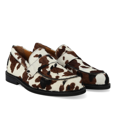 Classic Penny loafer in patterned pony fur