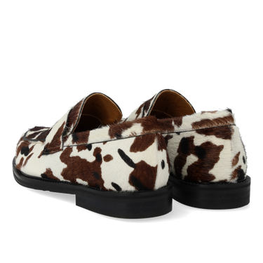 Classic Penny loafer in patterned pony fur