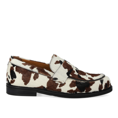 Classic Penny loafer in patterned pony fur