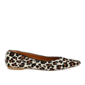 Pointed ballerina in leopard-print pony hair