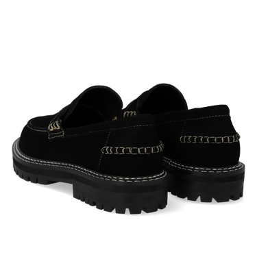 Penny loafer with contrast stitching