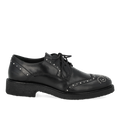 Chunky lace-up leather shoes with decorative studs