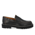 Loafer with decorative brogue perforations