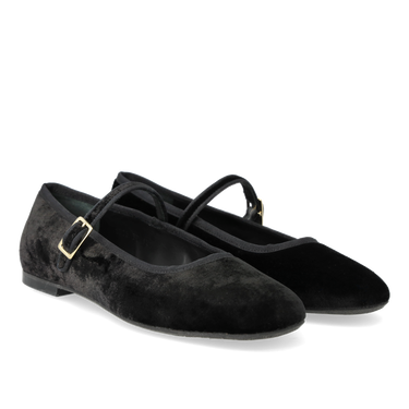 Mary Jane ballerina in soft velvet
