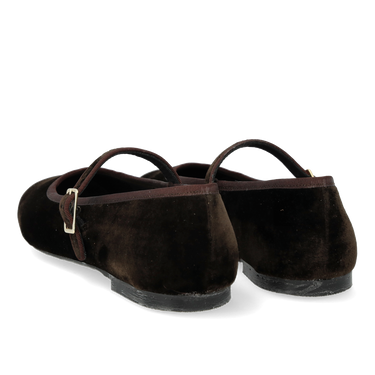 Mary Jane ballerina in soft velvet