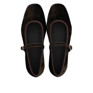 Mary Jane ballerina in soft velvet