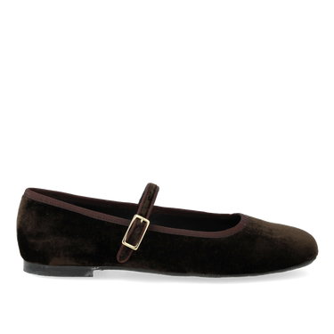 Mary Jane ballerina in soft velvet