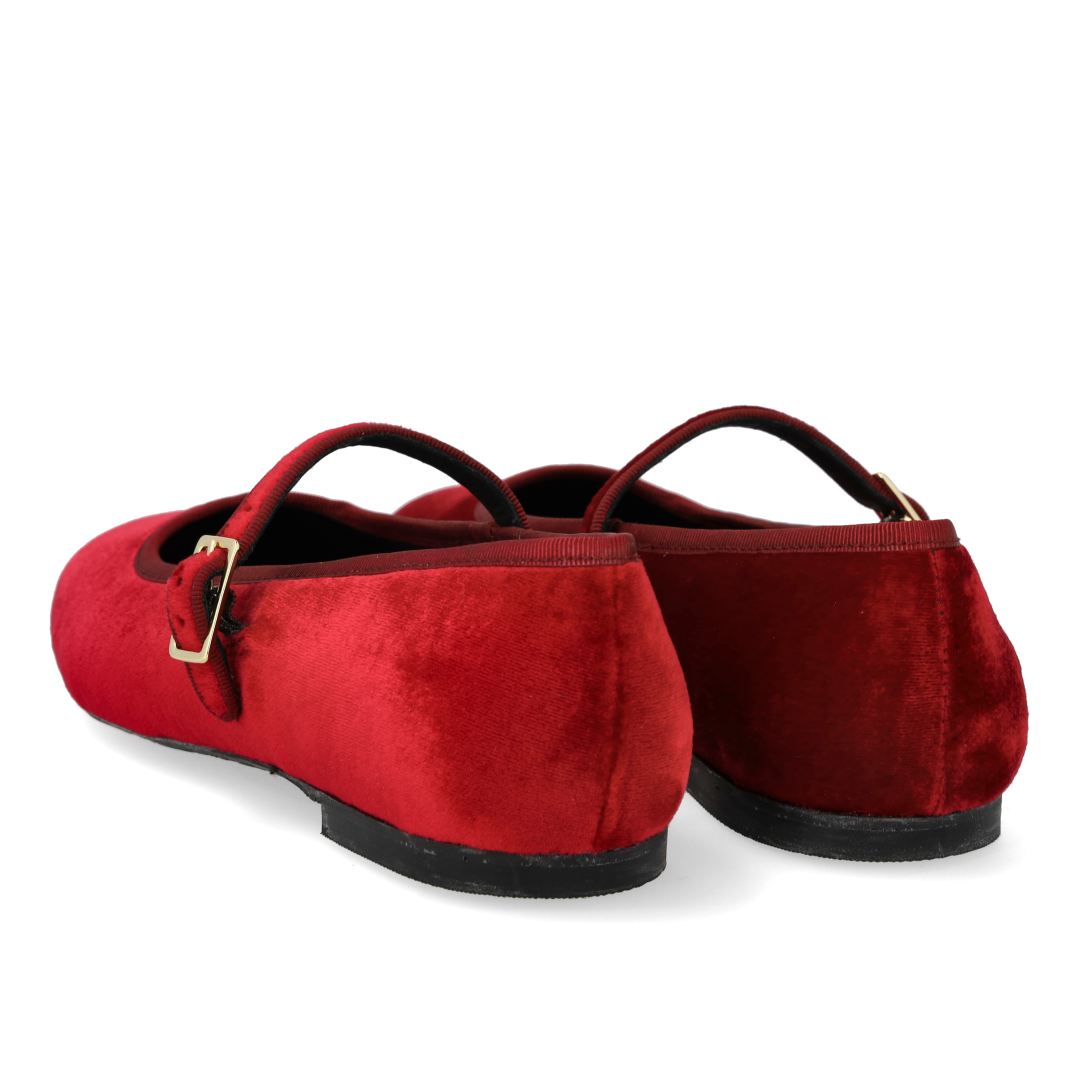 Mary Jane ballerina in soft velour