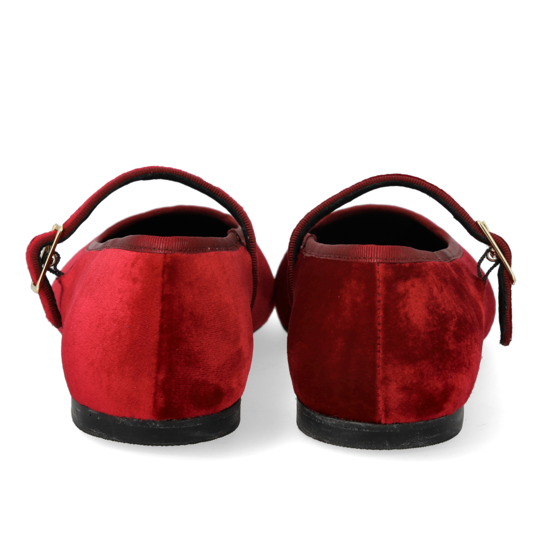 Mary Jane ballerina in soft velour