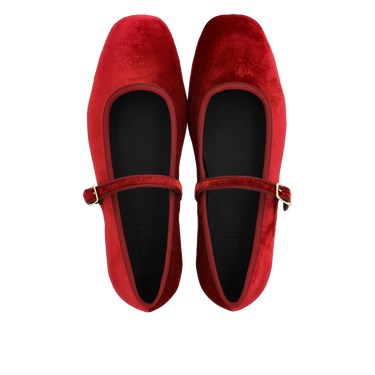 Mary Jane ballerina in soft velvet
