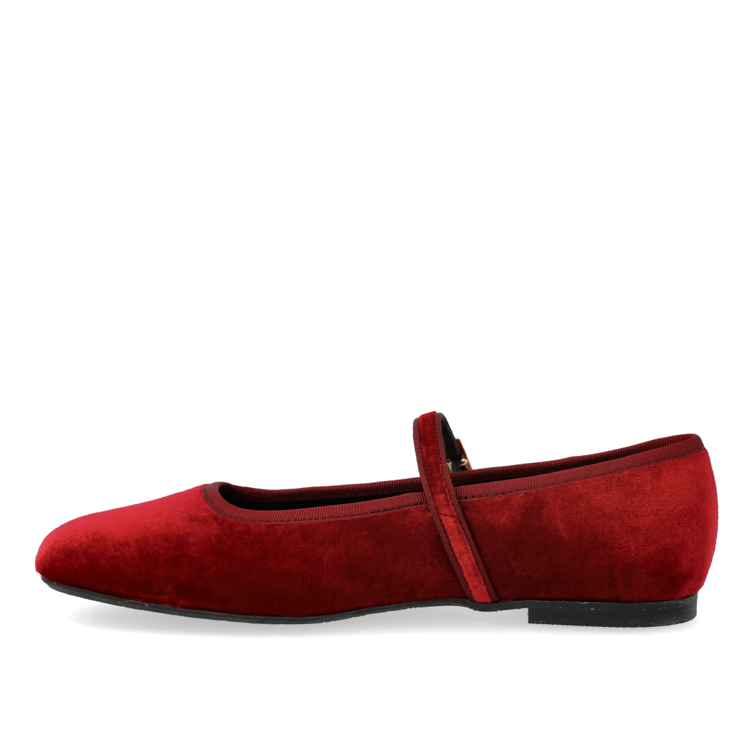 Mary Jane ballerina in soft velour