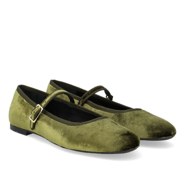 Mary Jane ballerina in soft velvet