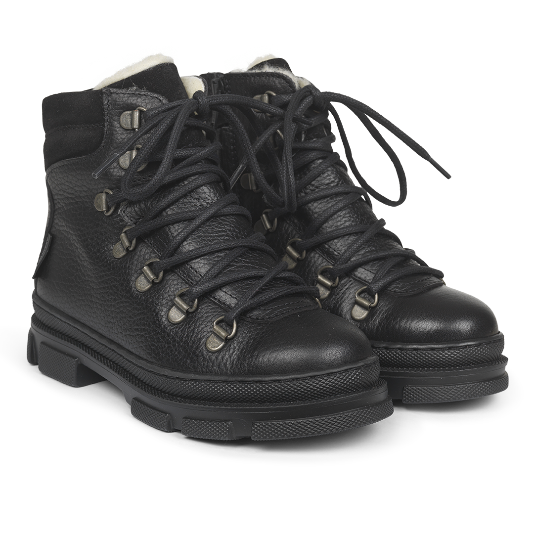 TEX lace-up boot with zipper