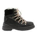 TEX-Lace-up boot with zipper and wool lining