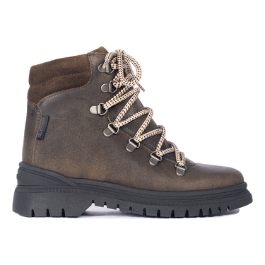 TEX-Lace-up boot with zipper and wool lining